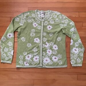 Susan Bristol sweater women’s size large with hand beading excellent condition